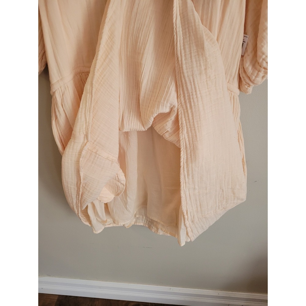 NWT 100% Peach Cotton beautiful flowy boho style summer dress with lining Size M - Picture 5 of 6